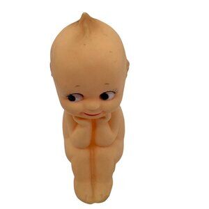 Vintage 1970 Cameo Kewpie Doll Rose ONeill Sitting Pose 6" Rubber Toy